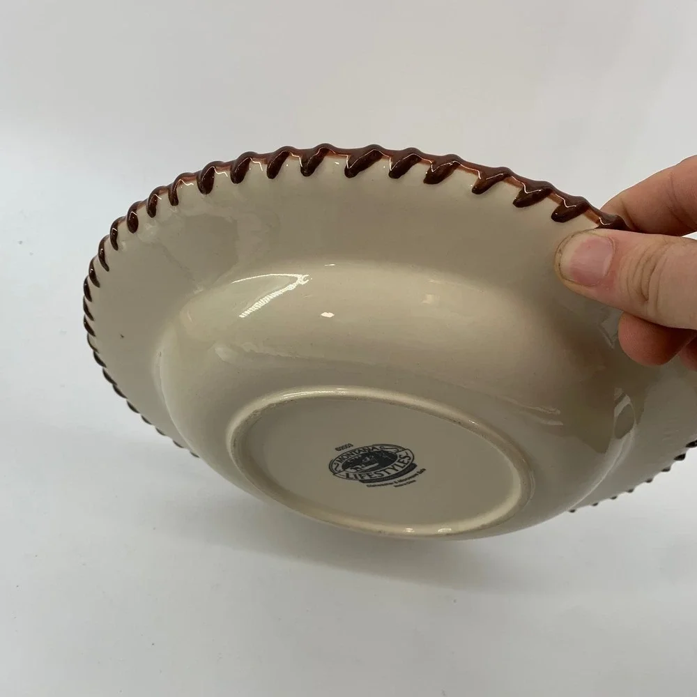 Montana Lifestyles Silversmiths Branded Cattle Bowl Plate 9.5